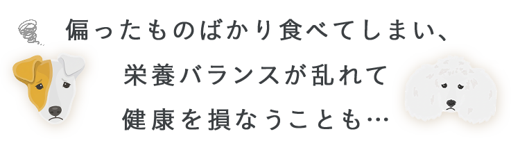 偏ったものばかり食べてしまい、栄養バランスが乱れて健康を損なうことも…
